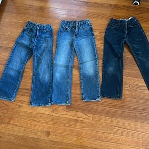 Boys 2 pairs of size 7 Tommy Hilfiger Jeans and one size 8 gap kids jeans
